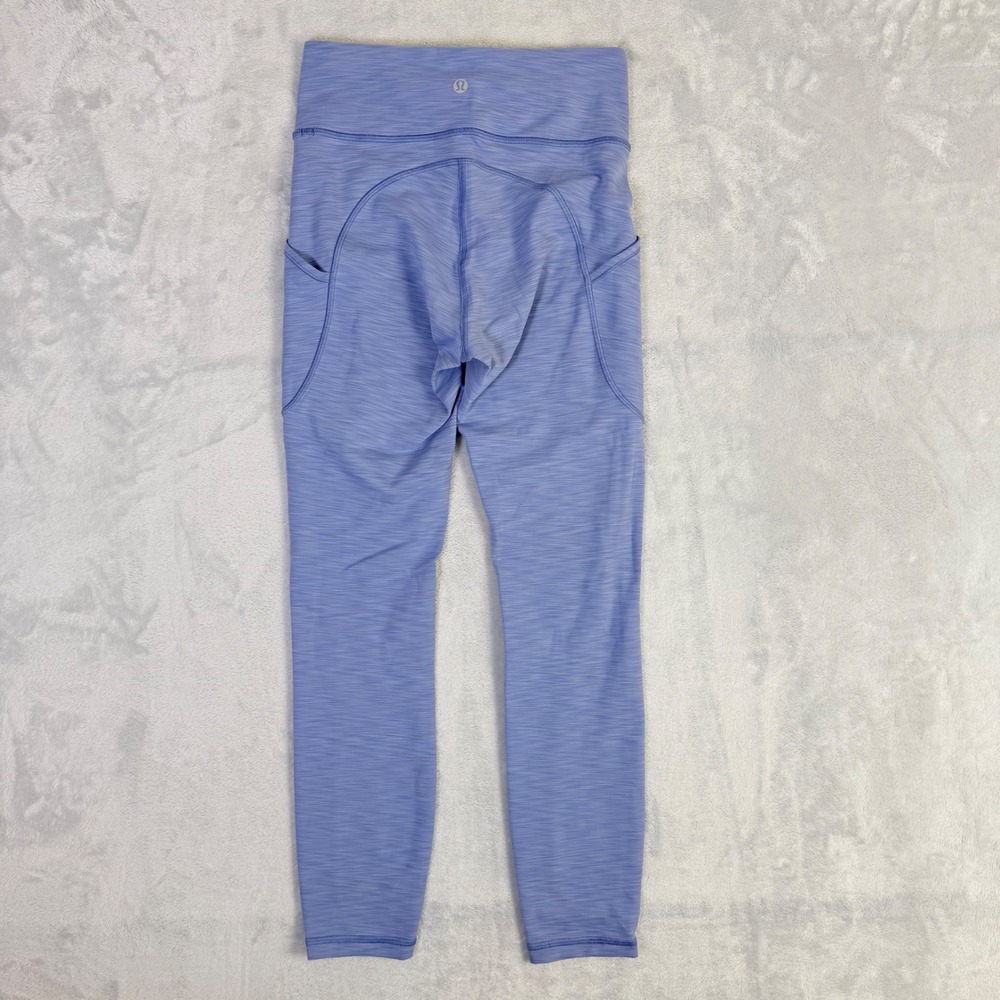 Lululemon Leggings Women 4 Purple Heathered Nulux High Rise 25" Gym